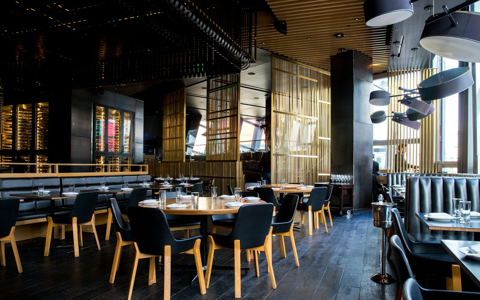 Candle-lit restaurant interior